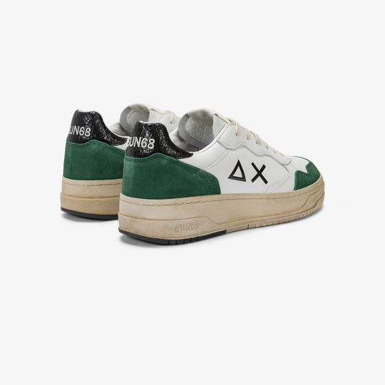 DARK GREEN BIG BASKET LEATHER SNEAKER
