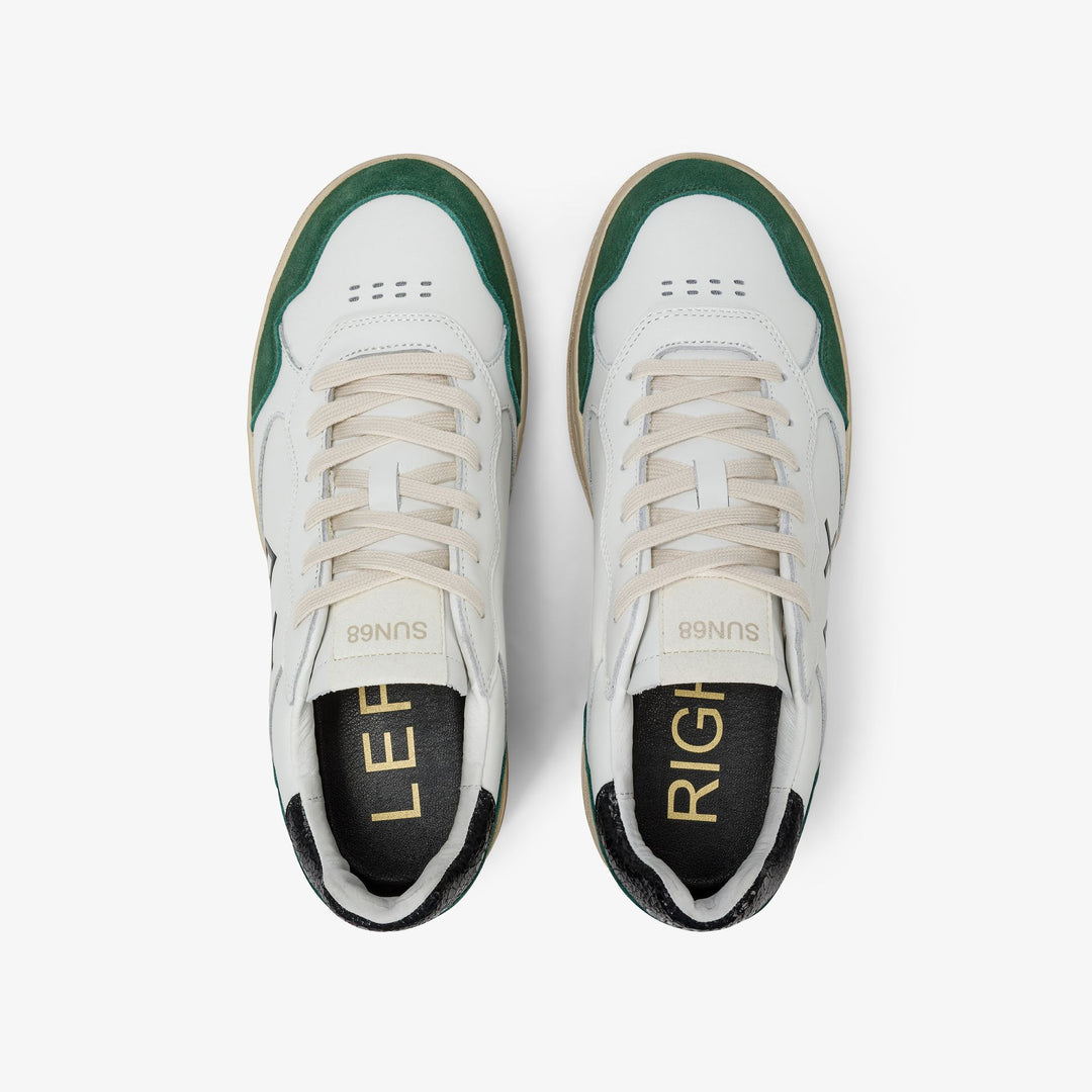 DARK GREEN BIG BASKET LEATHER SNEAKER