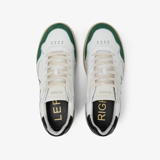 DARK GREEN BIG BASKET LEATHER SNEAKER