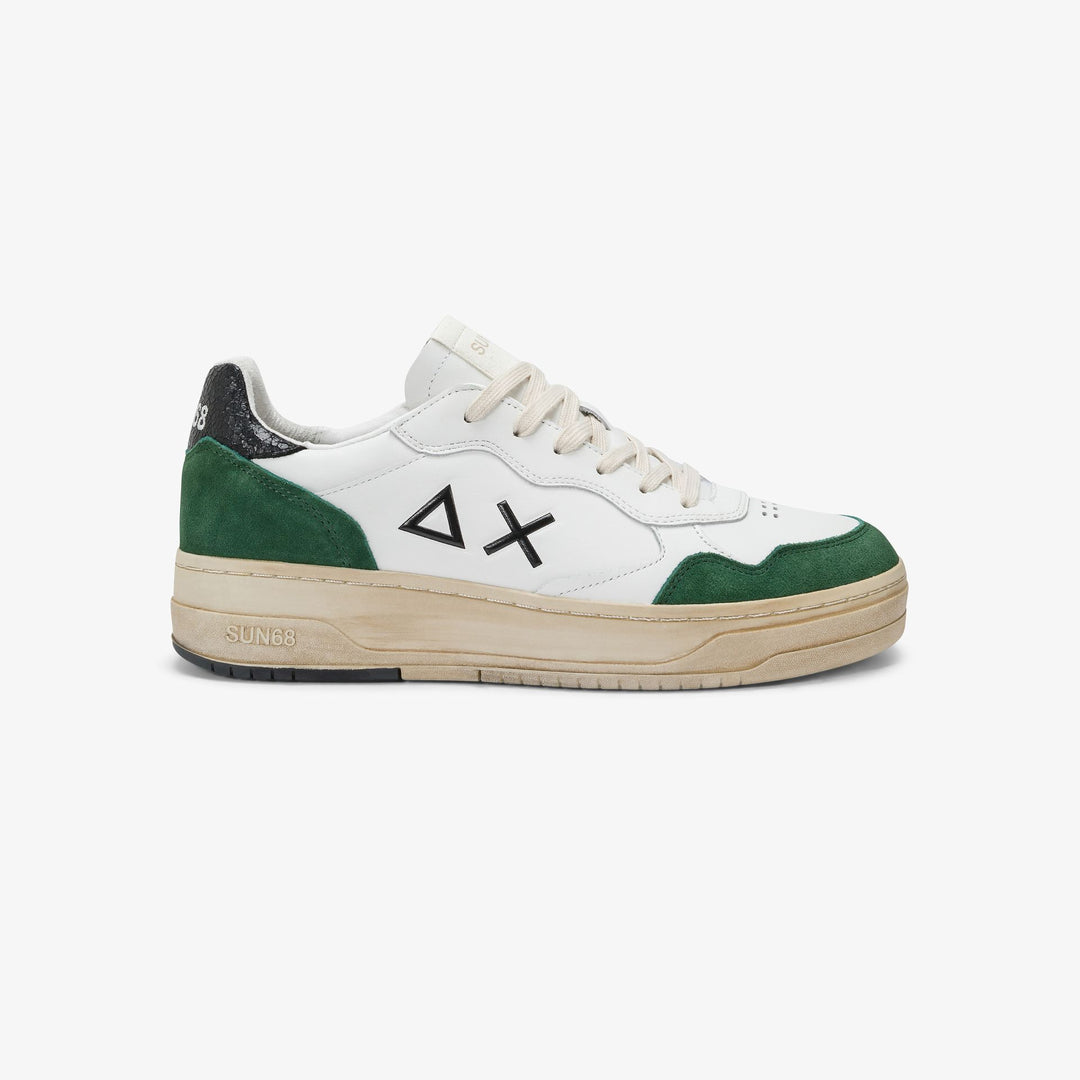 DARK GREEN BIG BASKET LEATHER SNEAKER
