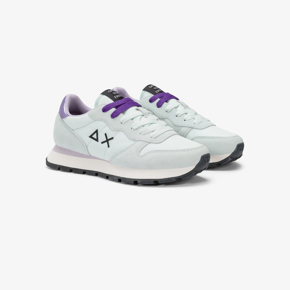 IVORY ALLY SOLID NYLON AND SUEDE SNEAKER