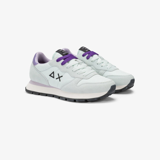 IVORY ALLY SOLID NYLON AND SUEDE SNEAKER