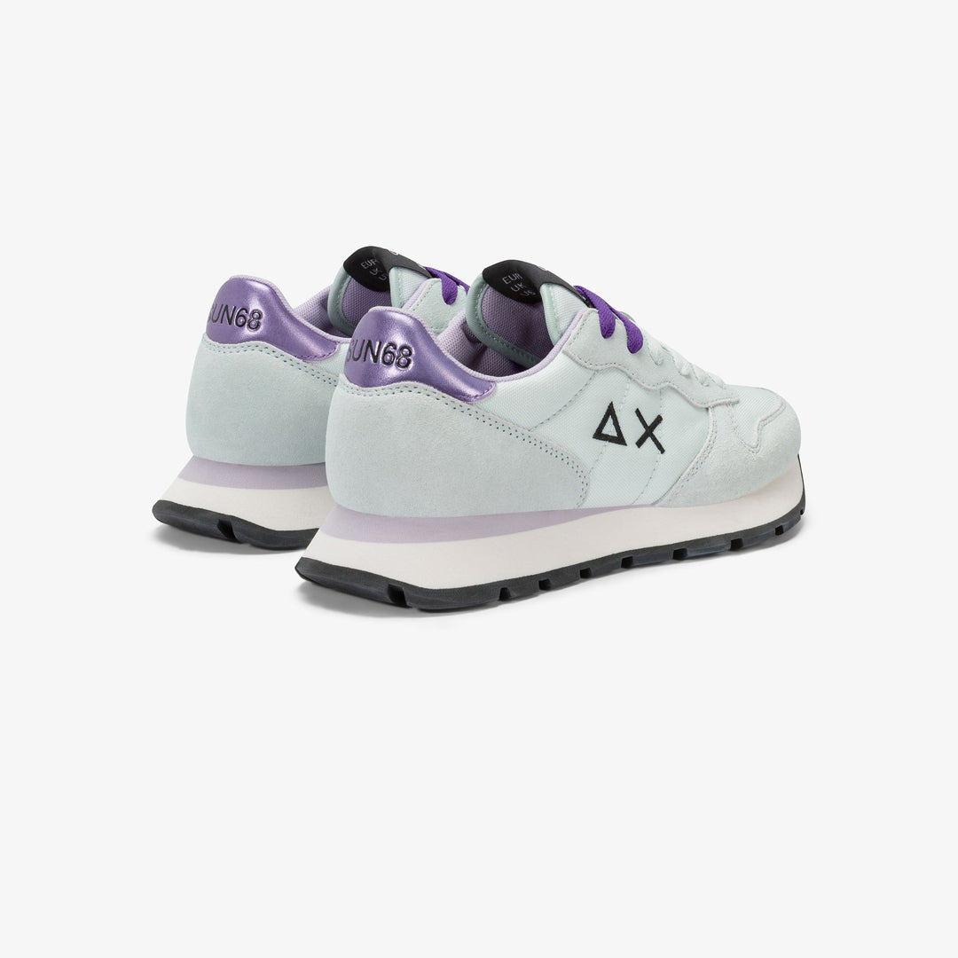 IVORY ALLY SOLID NYLON AND SUEDE SNEAKER