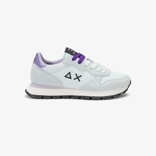 IVORY ALLY SOLID NYLON AND SUEDE SNEAKER