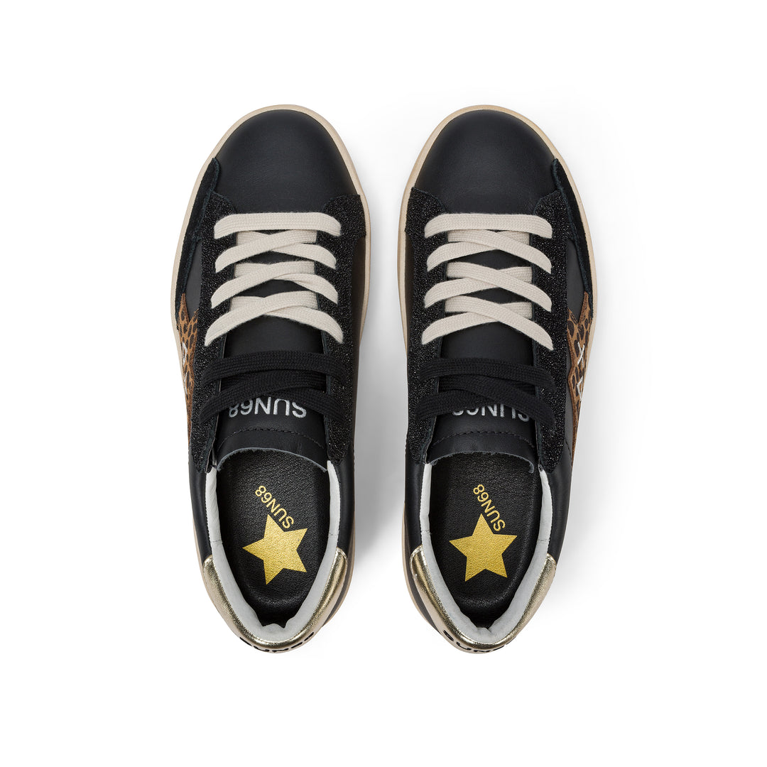 White/black Katy Leather