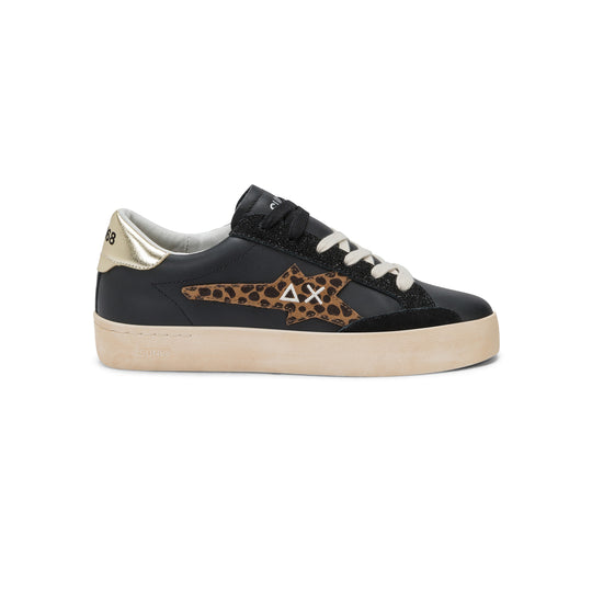 White/black Katy Leather