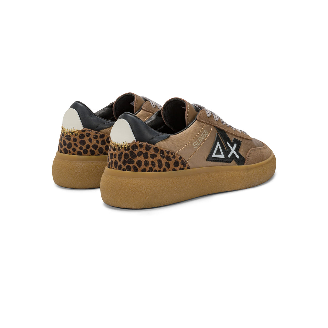 FOX SALLY NYLON AND SUEDE SNEAKER