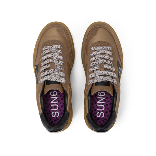 FOX SALLY NYLON AND SUEDE SNEAKER
