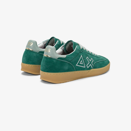 GREEN EMERALD CALIFORNIA SUN SUEDE SNEAKER WITH LOGO