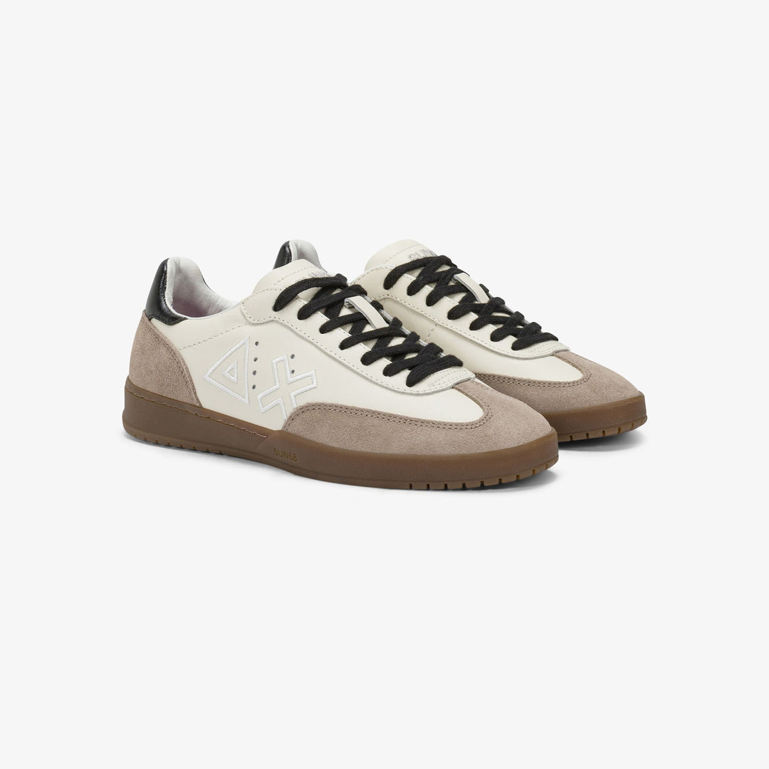 OFF WHITE CALIFORNIA SUN LEATHER AND SUEDE SNEAKER