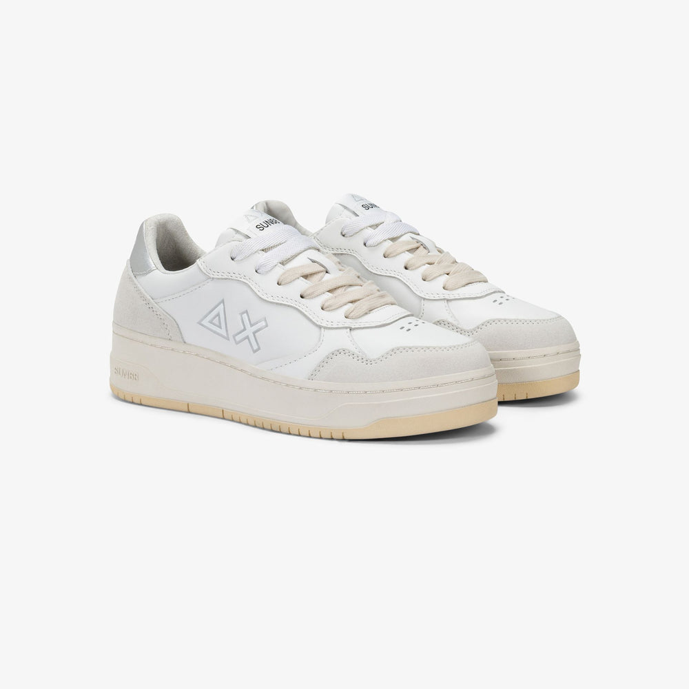 SILVER BASKET LOVE LADY LEATHER SNEAKER