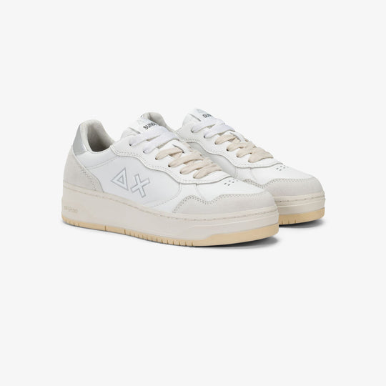 SILVER BASKET LOVE LADY LEATHER SNEAKER