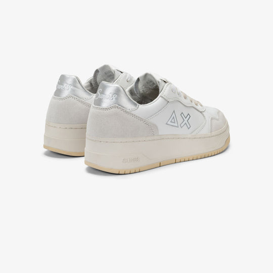 SILVER BASKET LOVE LADY LEATHER SNEAKER