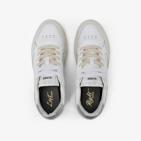 SILVER BASKET LOVE LADY LEATHER SNEAKER
