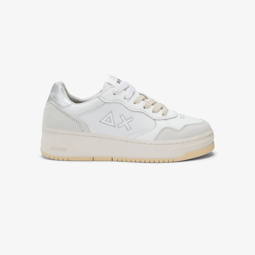 SILVER BASKET LOVE LADY LEATHER SNEAKER