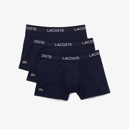 Men’s 3-Pack Lacoste Logo Waist Trunks