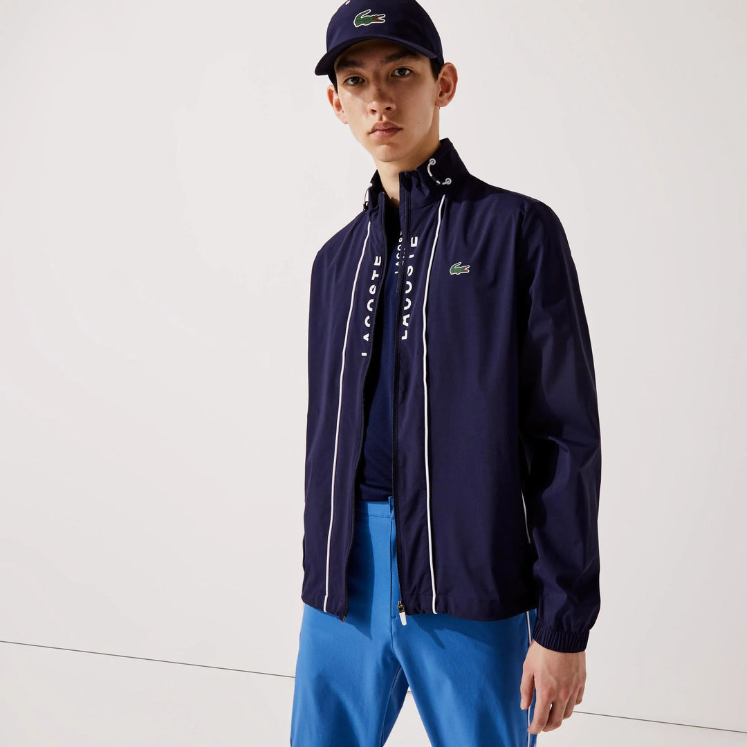 Men’s Lacoste SPORT Contrast Accents Light Zip Golf Windbreaker