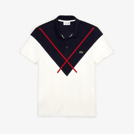 Lacoste Men's Made In France Regular Fit Jacquard Patterned Piqué Polo Shirt