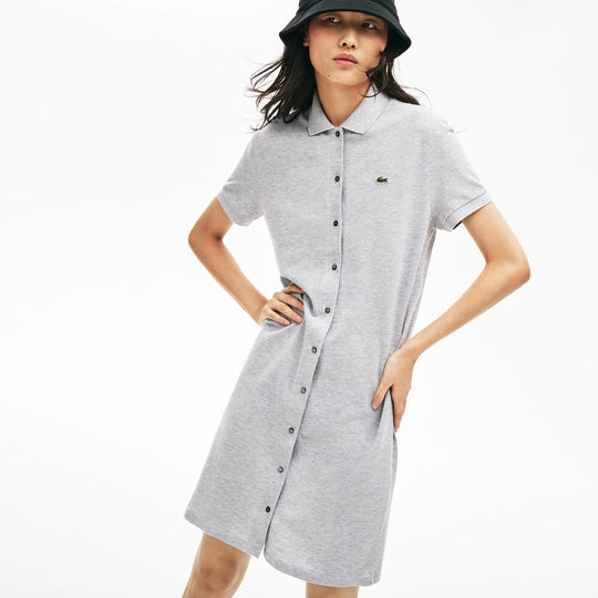 Women's Cotton Pique Buttoned Polo Dress - EF5468