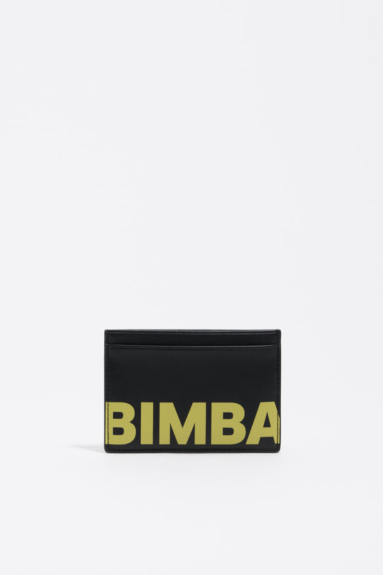 Black leather card holder