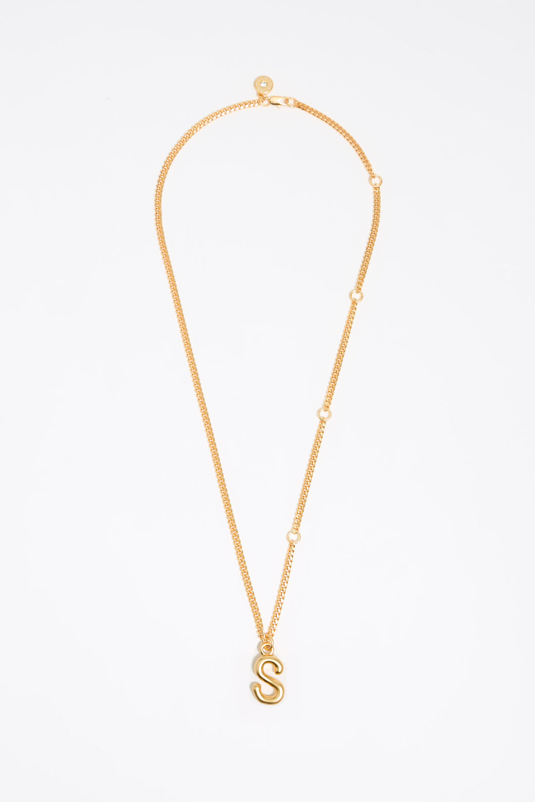 Gold letter S chain necklace