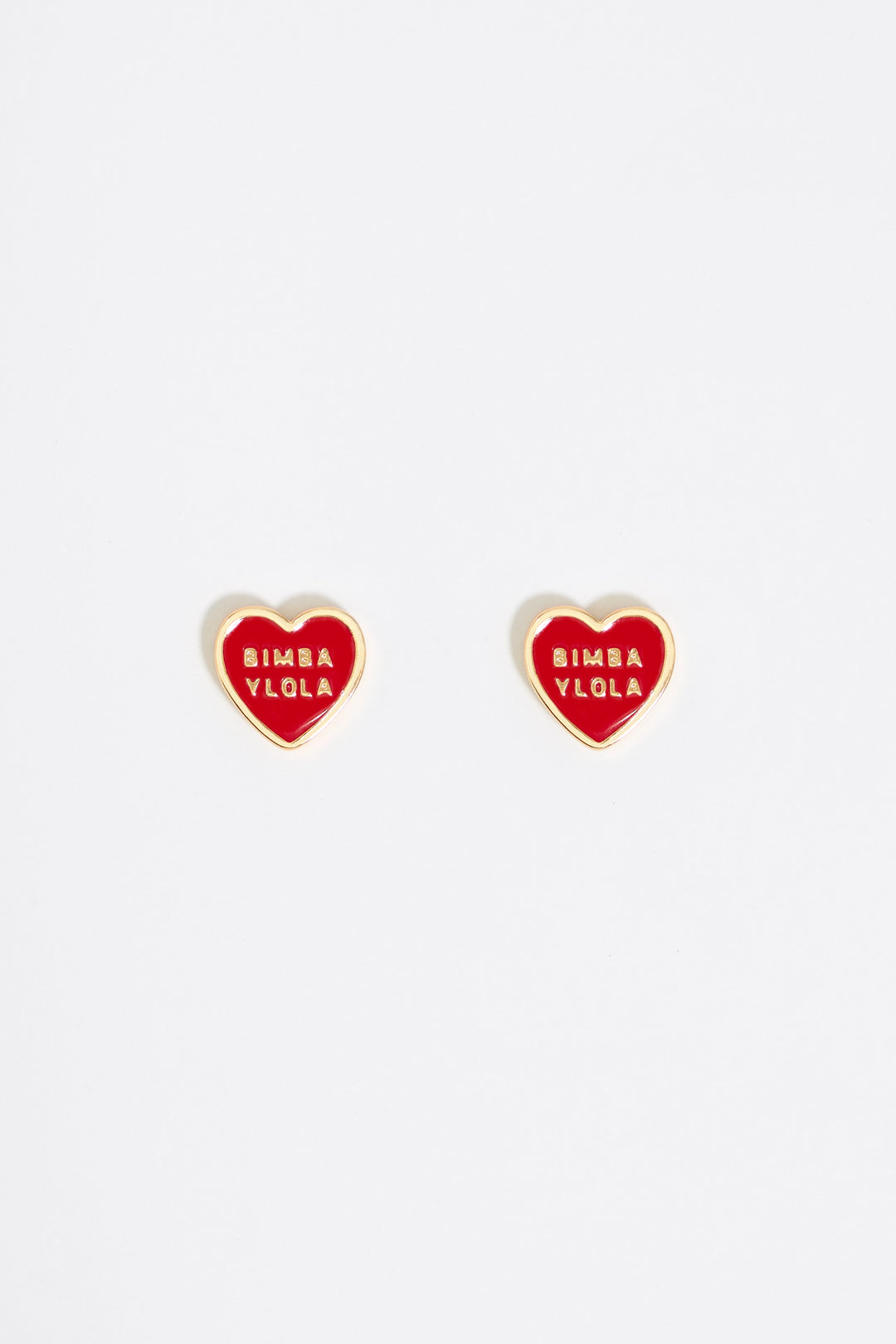 Red Heart logo earrings