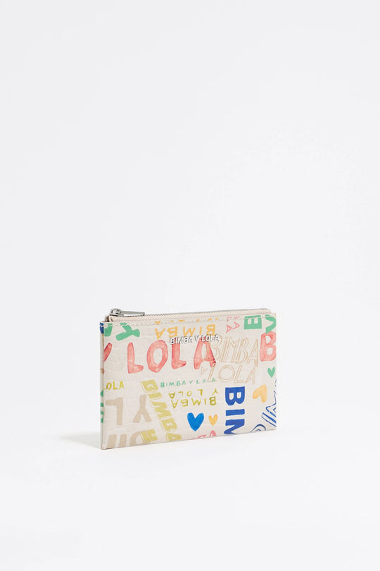 Ivory BIMBA logos print coin purse