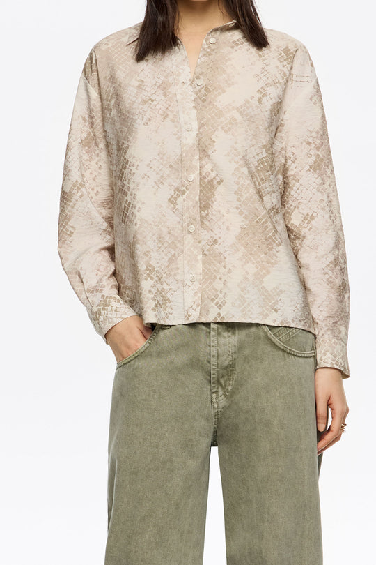 Taupe Snake boxy shirt