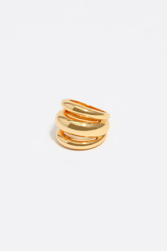 Golden bands ring