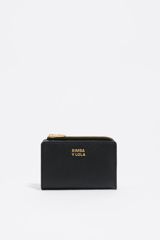 Black leather purse