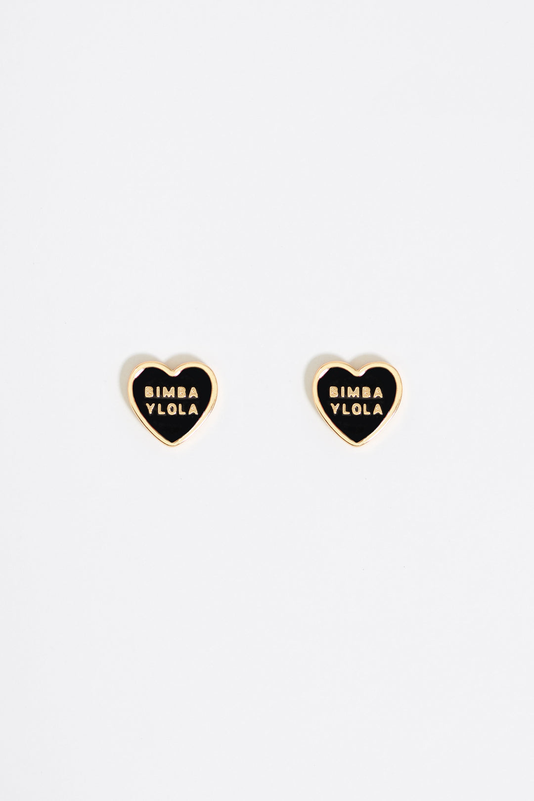 Black Heart logo earrings