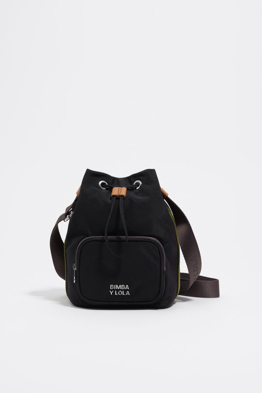 Black nylon mini bag