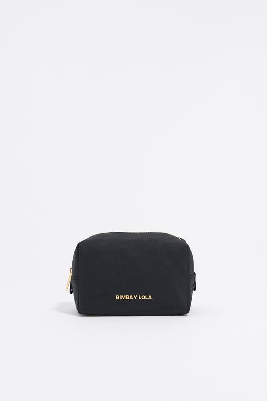 Small black nylon make-up case