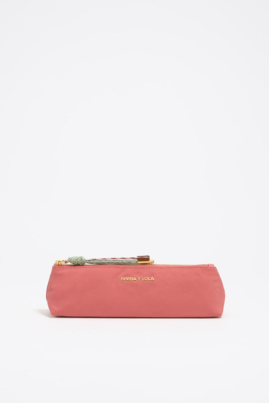 Pink nylon make-up case