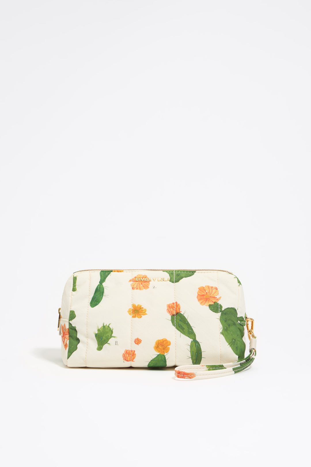 Medium ivory Cactus nylon make-up case