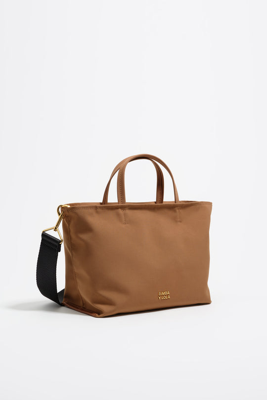 Small cinnamon nylon Chihuahua shopper bag
