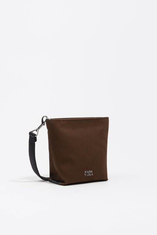 Dark khaki nylon mini Carlino bag