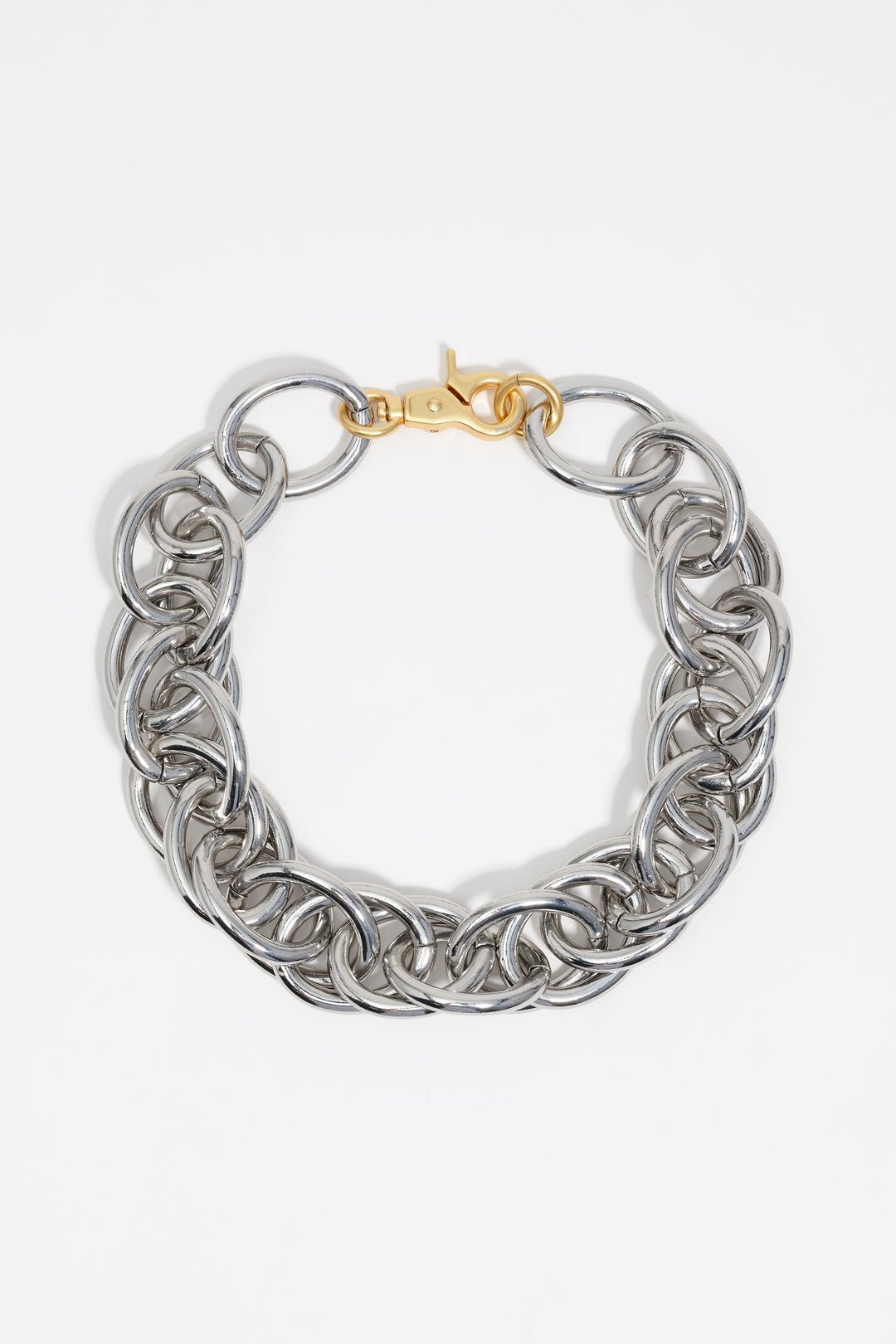Silver maxi chain necklace