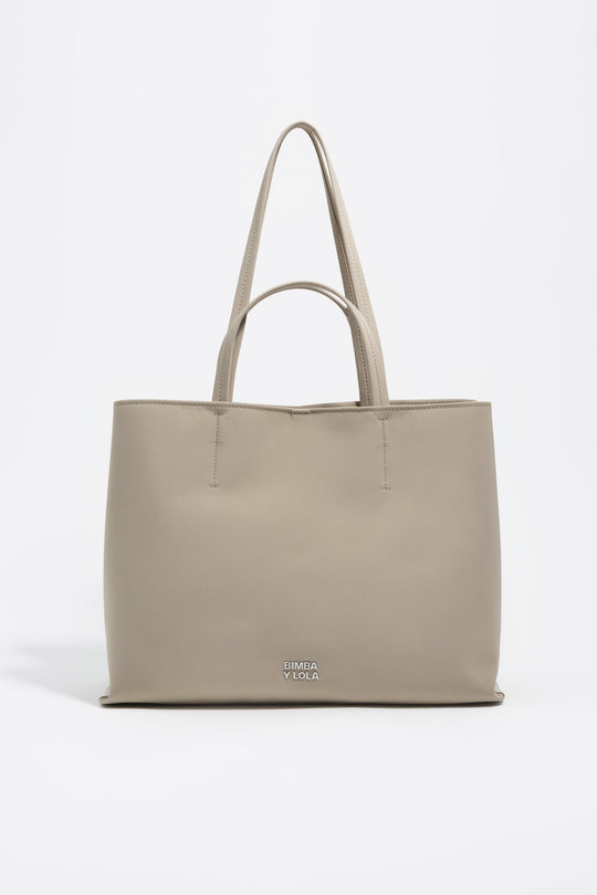 Stone nylon shopper bag