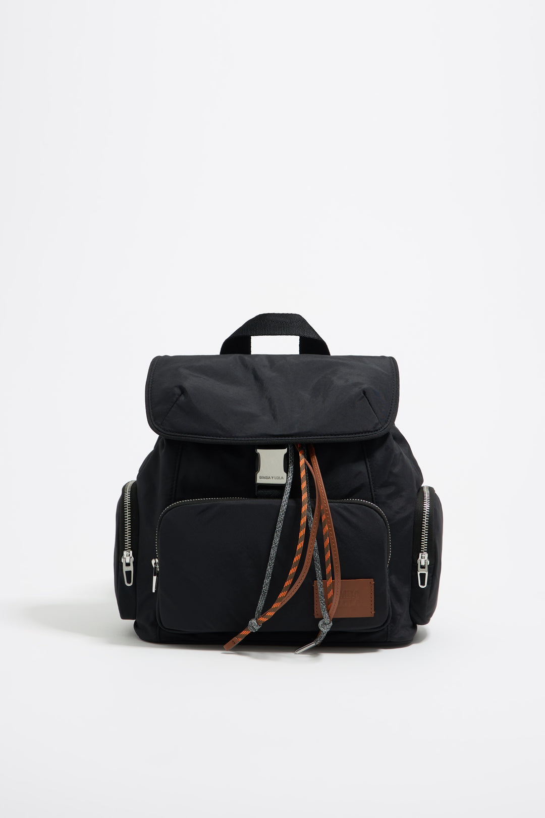 Medium black nylon backpack