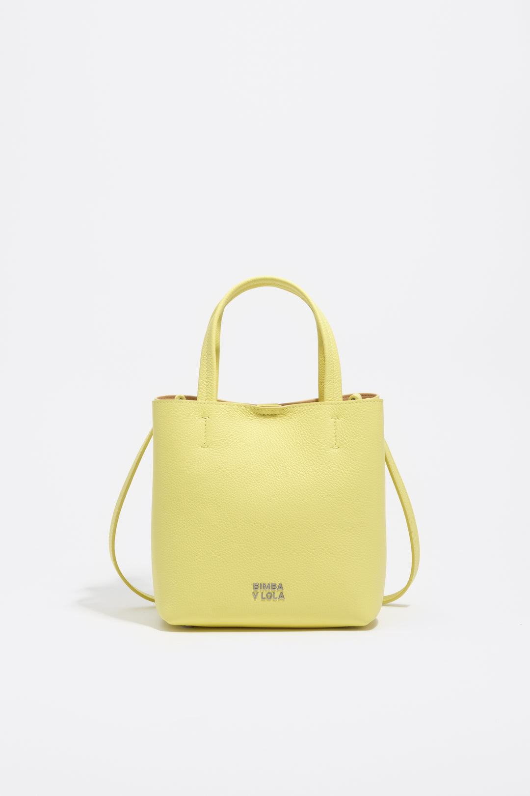 Acid yellow leather crossbody bag