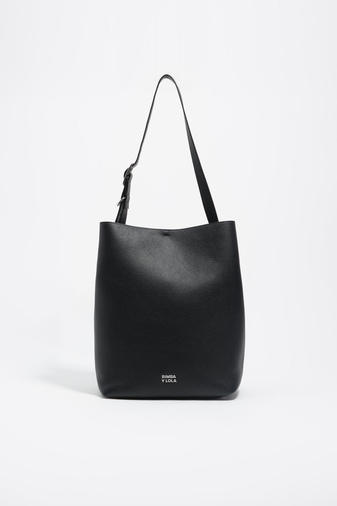 Black leather shoulder bag