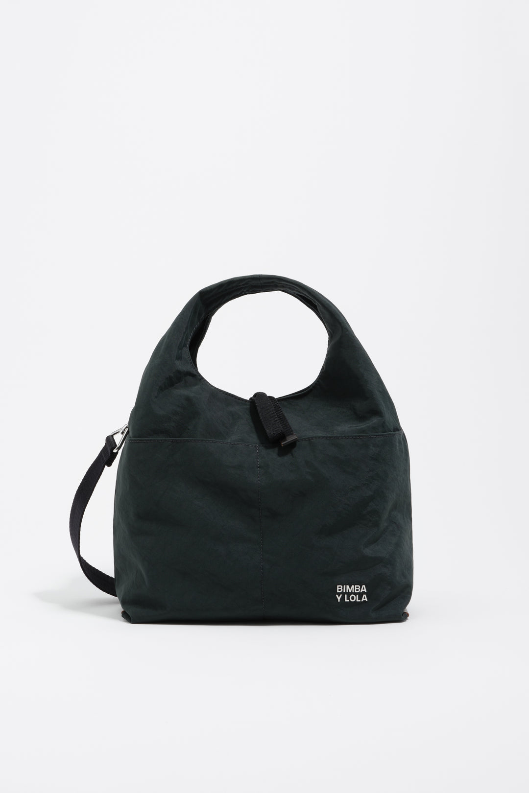 Medium ocean blue nylon Paper bag