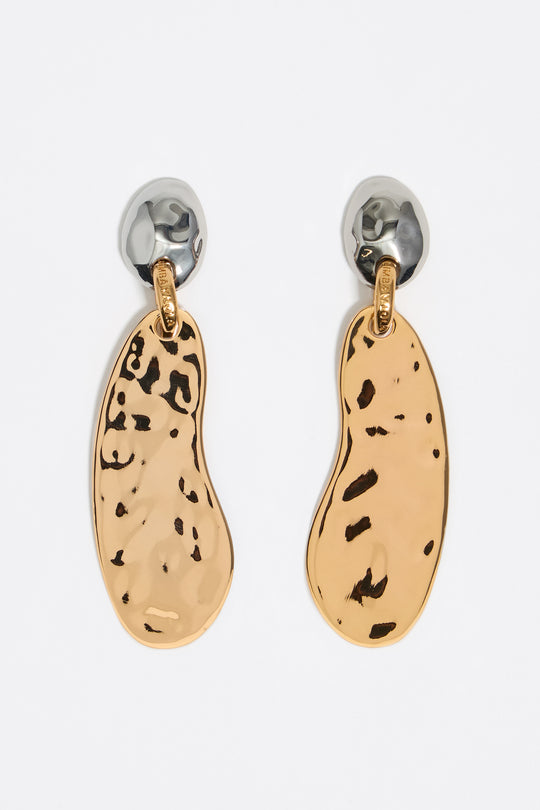 Two-tone textured earrings