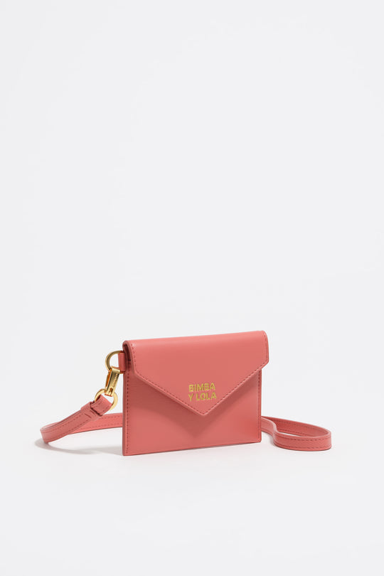 Bubblegum pink leather coin purse