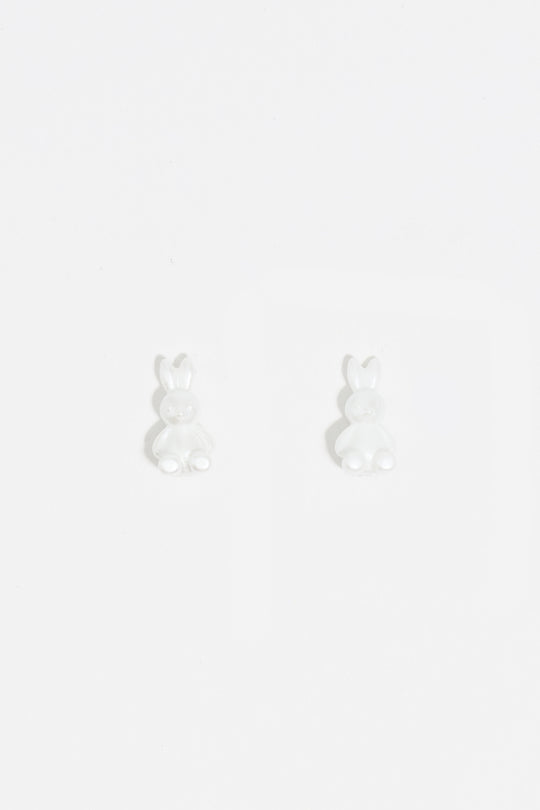 Pearl rabbit earrings