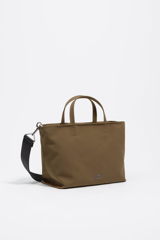 Small olive nylon Chihuahua shopper bag
