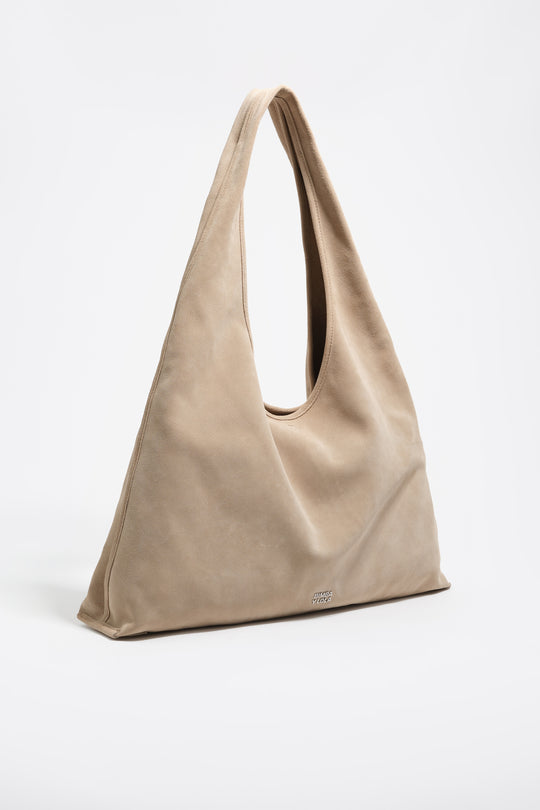 Sand leather maxi Bikini Paper bag