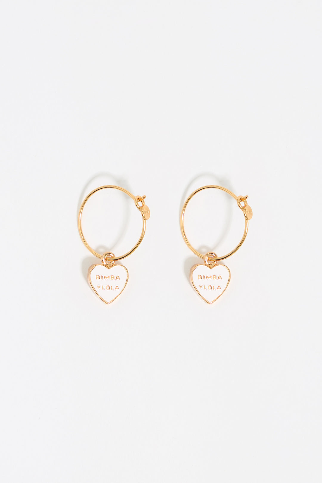 Ivory Heart logo hoop earrings