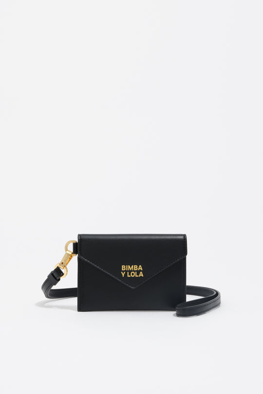 Black leather flap card holder - MYHOLDAL LEBANON